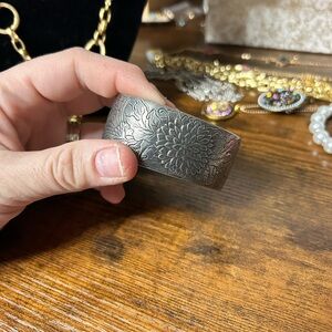 Salisbury Pewter Flower of the Month Cuff- November